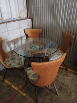  Round Glass Table Dining Set