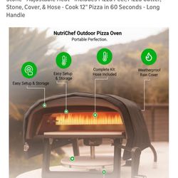 Nutrichef Outdoor Propane Pizza Oven 