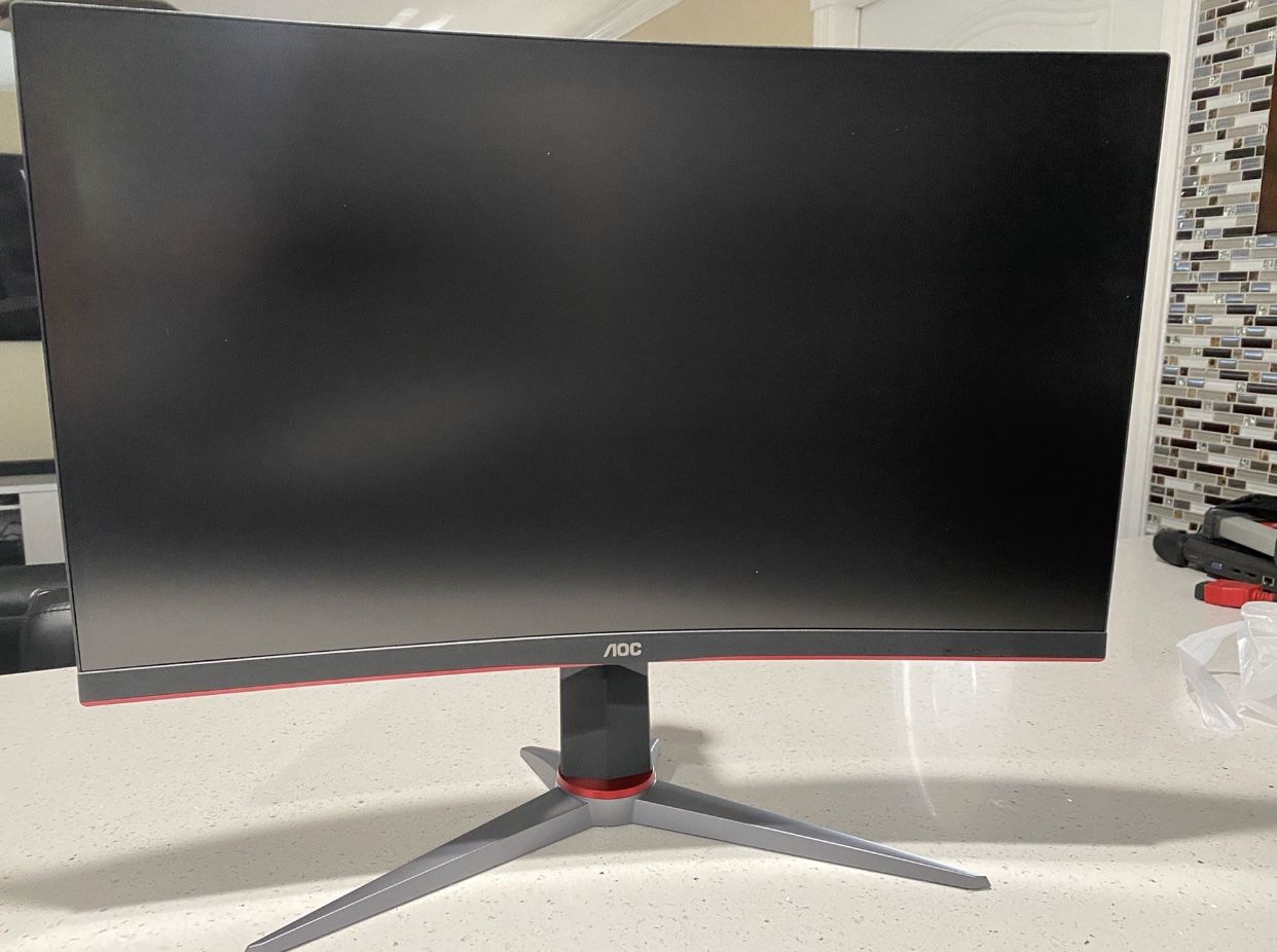 AOC Gaming monitor 27” 144Hz QHD 2560 x1440  2K, curved LED , 1ms Response.