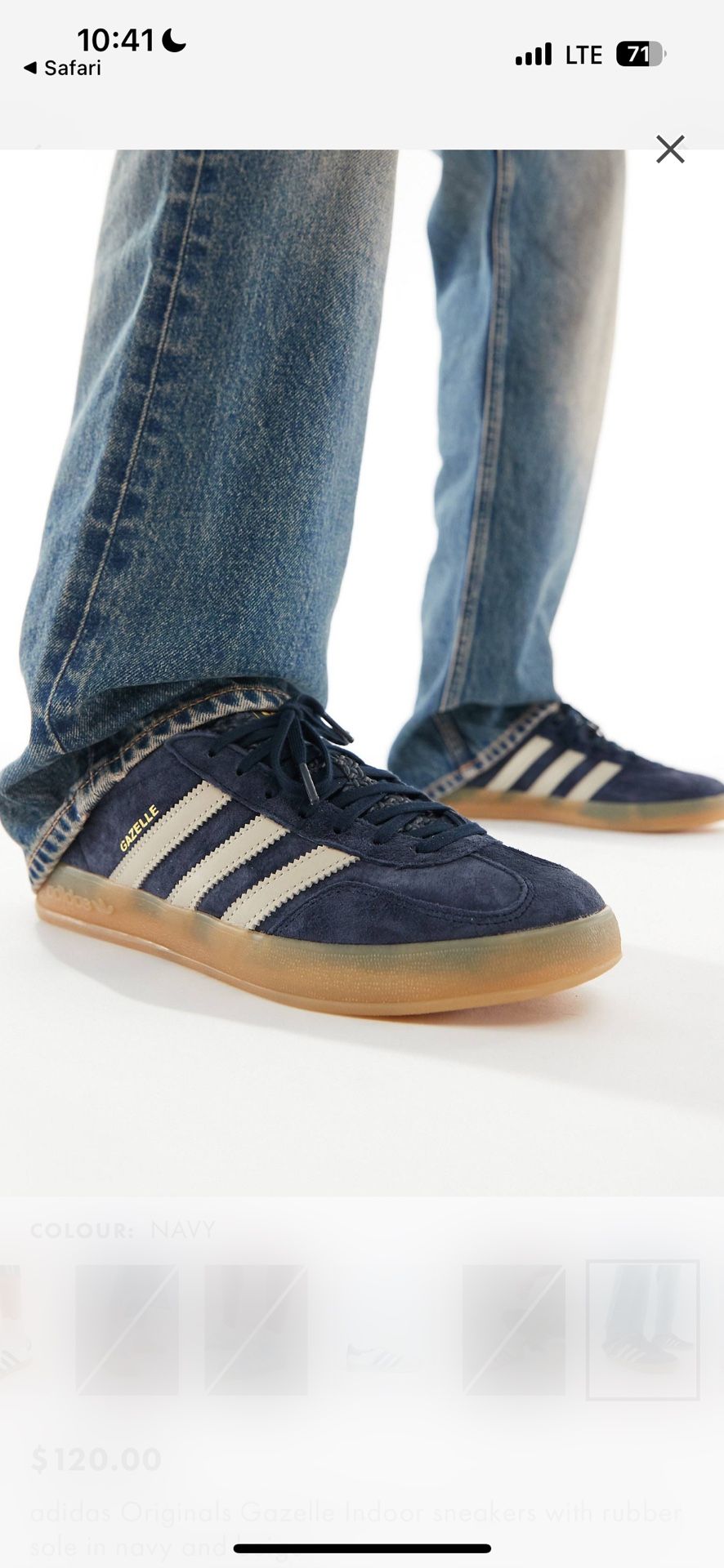 Navy Blue Adidas Gazelle Women’s Size 9