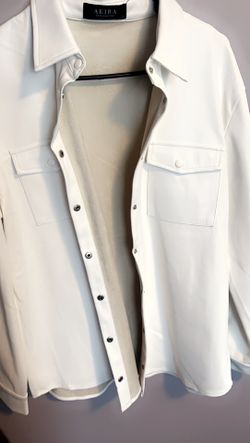 AKIARA Leather Oversized Shirt