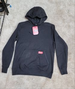 Men's Medium Black Midweight Cotton/Polyester Long-Sleeve Pullover Hoodie