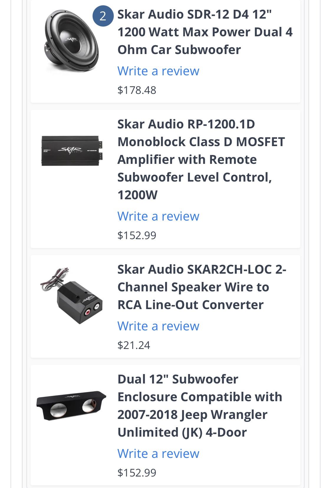 Skar Stereo System