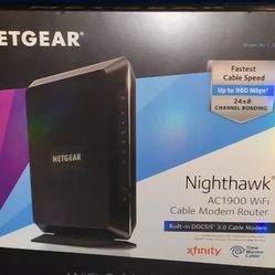 Netgear Nighthawk AC1900 Router W/ DOCSIS 3.0 Cable Modem