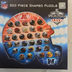 BRAND NEW 500 pc NFL Helmet Shaped Puzzle