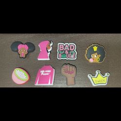 Melanin Queen black girl magic pink crocs shoe charms jibbitz pins