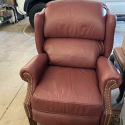 Leather recliner 
