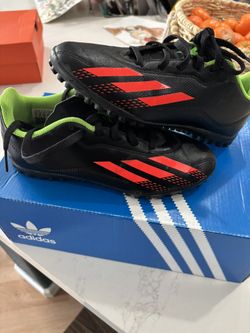 Adidas X Speedportal.4 Cleat Boys 4 Black Red Green Turf Soccer Indoor GW8511