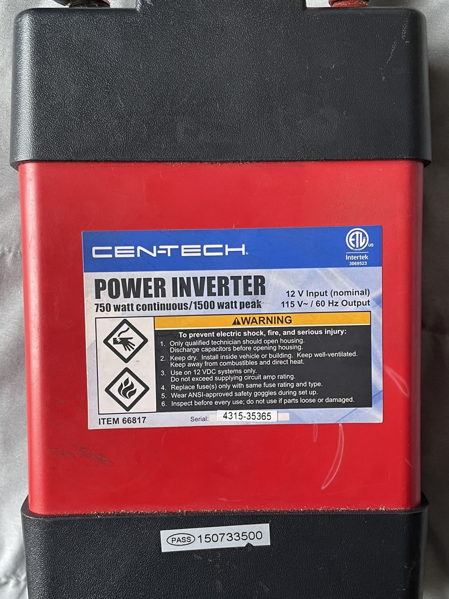 Cen-tech Power Inverter