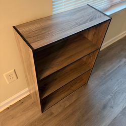 Gray bookshelf