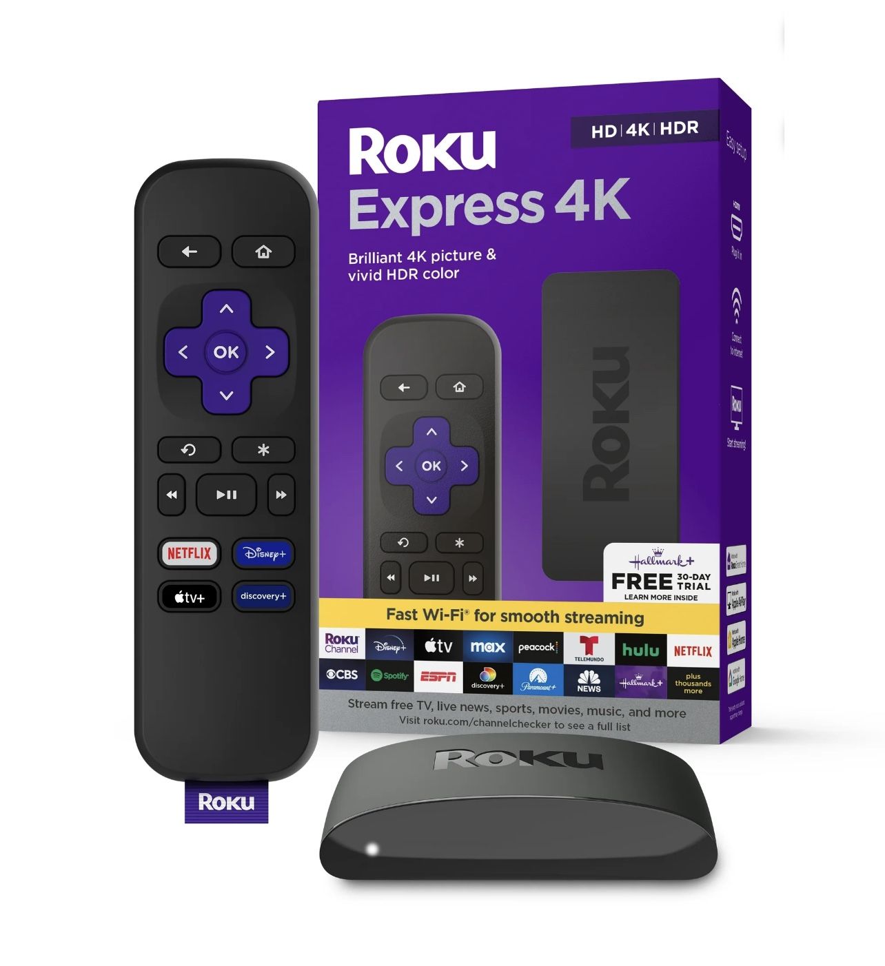 Roku Express 4K Streaming Player HD/4K/HDR with Standard Remote NEW in box NIB