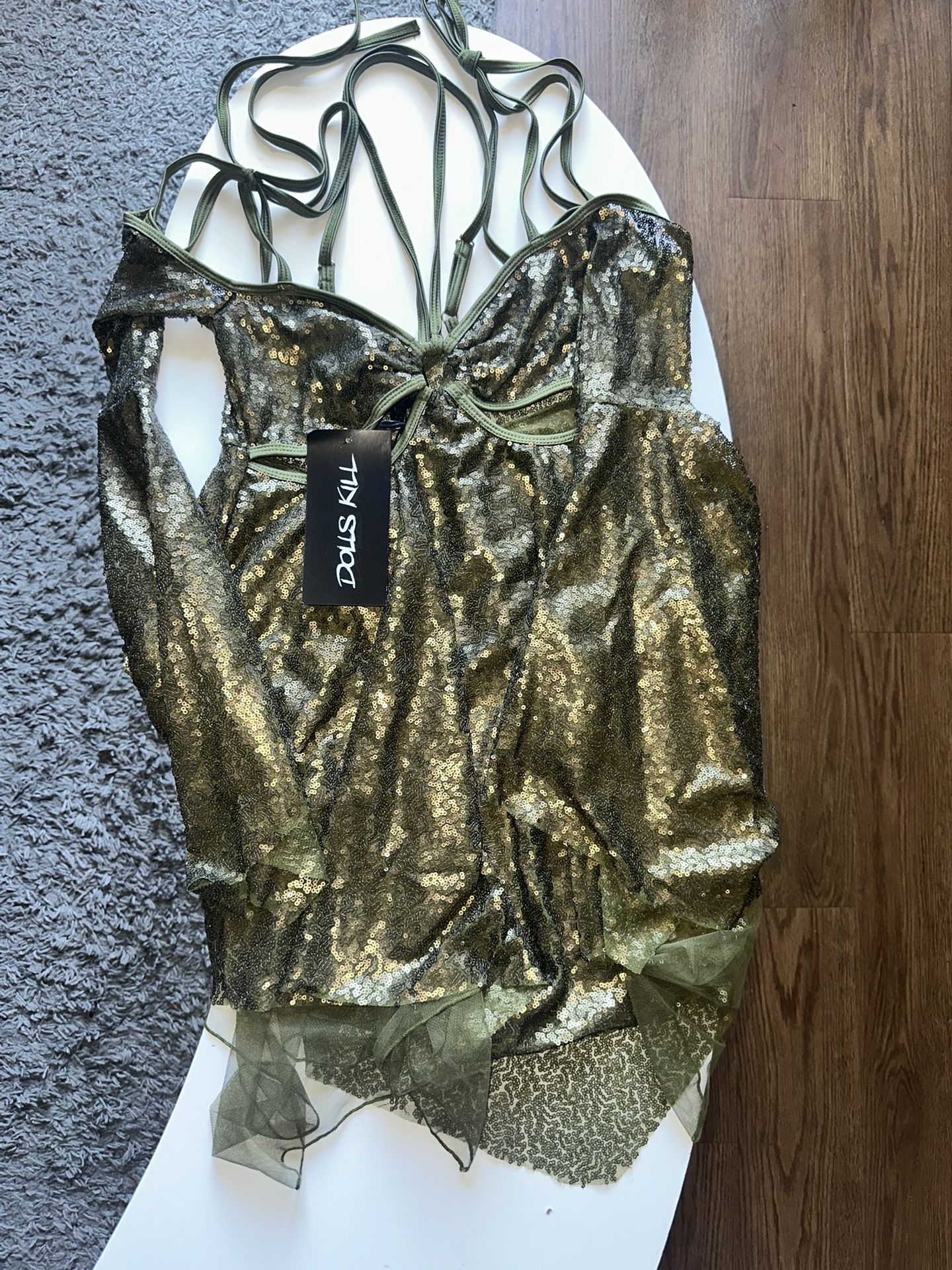 Rave Gold Sequin Fairy Dress