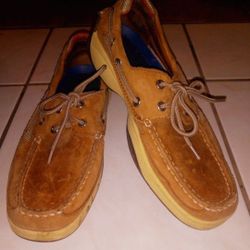 Mens Sperry  Lanyard Top-sider Intrepid Leather Boat Shoe Size 9m