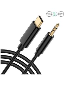 Type C to 3.5mm Audio Aux Jack Adapter USB C Male to 3.5mm Male Audio Cord Car Aux Cable Headphone Adapter for Google Pixel 2/2 XL/3/3 XL, Moto Z, Sa