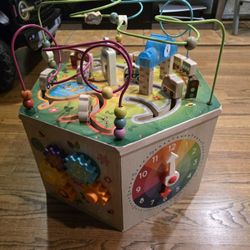 WOODEN  ACTIVITY  CUBE 