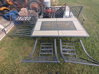 Patio furniture with cushions