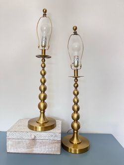 Vintage Lauren Ralph Lauren Stacked Ball Buffet Lamp Bases - Set of 2