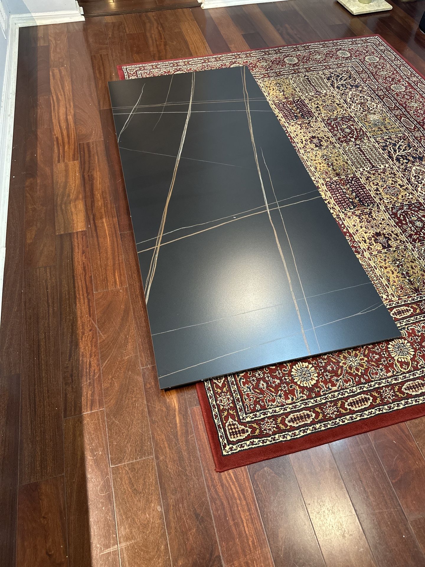 FREE Modern Black Table Top – 71” x 31.5” – Great Condition!