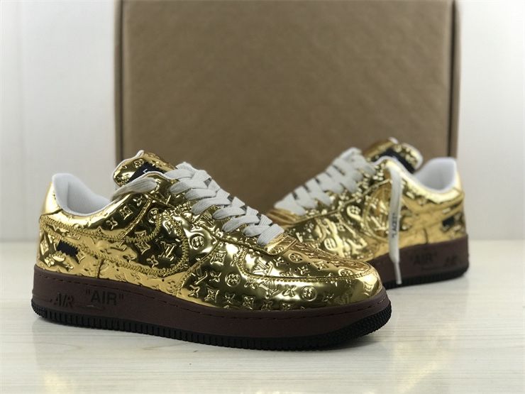 Louis Vuitton x Air Force 1 Low 'Metallic Gold'
