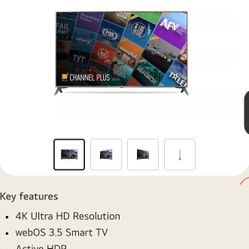 65" LG 4K Smart TV – Barely Used + Magic Remote included