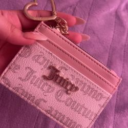 Juicy Couture Peacan White Pink Diamond Card Case / Wallet