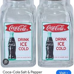 Coca Cola Salt And Pepper Shakers 