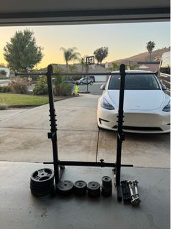 Rack, Weights, Barbell
