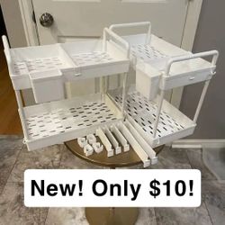 REDUCED! NEW Under Sink Storage Racks (2)