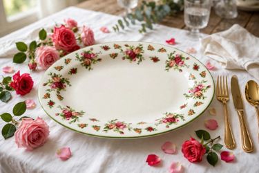 Royal Albert Old Country Roses Oval Platter 13" Made in Indonesia - Country Classics - $33