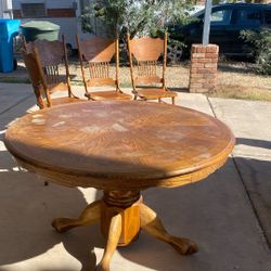Wooden Table x4 Chairs