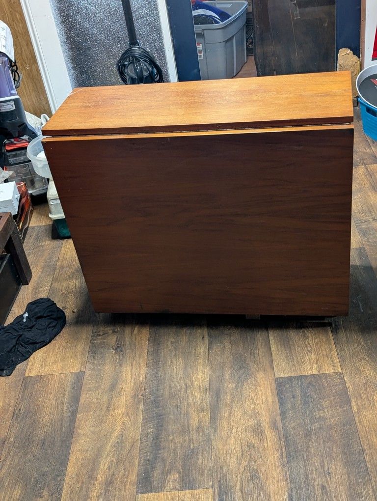 Mid Century Gate Leg Folding Dining Table With 4 Chairs