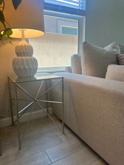 Glass side table or nightstand