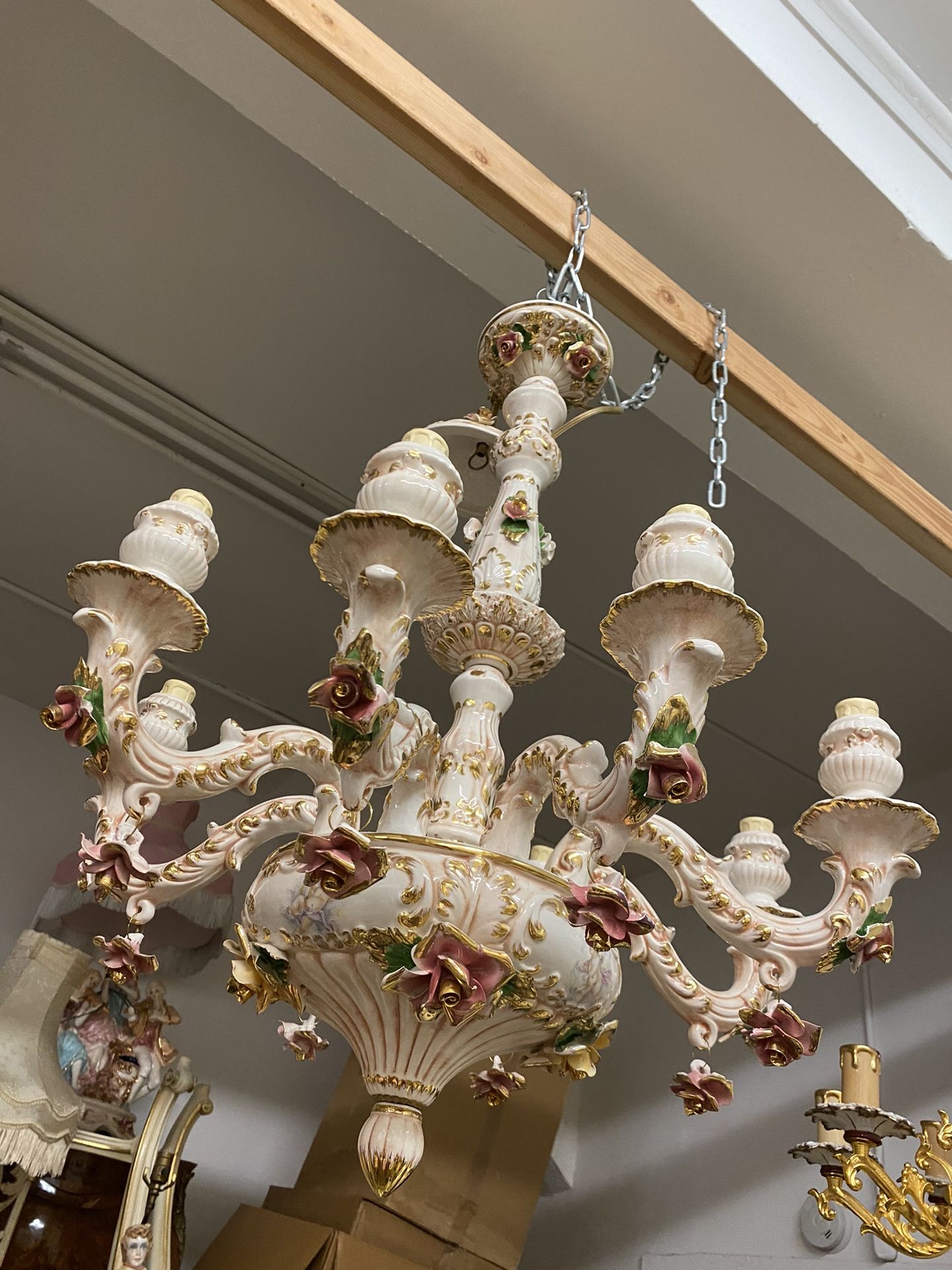 Italian Capodimonte Porcelain Chandelier Italy Check My Other Posts