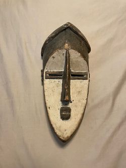 Antique African Lega Mask — Congo — Bwami Society — Kaolin Pigment