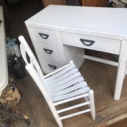 Antique Custom Farmhouse Desk & Chair 40x31x18