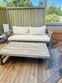 World Market Outdoor Sofa and Coffee Table