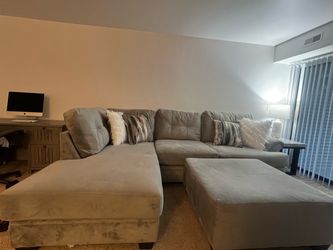2 piece Large sofa w/ ottoman & End table
