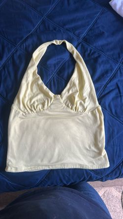 Light Yellow Halter Top