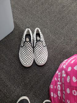 Vans Shoes B&W Checkers USYouth SiZE 6