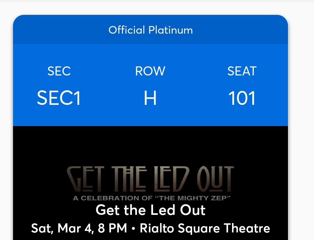 Get The Led Out tickets 3/4/23 Joliet 