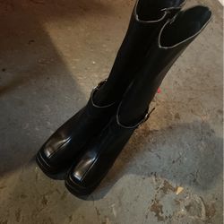 Size 9 1/2 Black Boot Heels For Women 