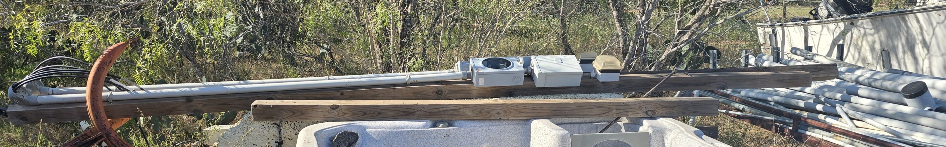 Temporary Power Pole With Box Etc.