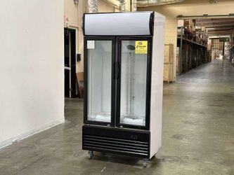 NSF 36" 2-Door Glass Upright Refrigerator – CLG-400BF