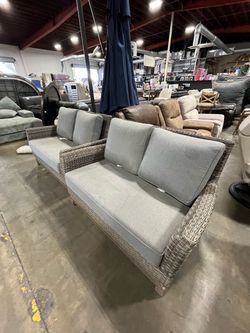 Outdoor wicker glider loveseat/ Rocking loveseat