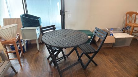 Small patio set repainted and gently worn