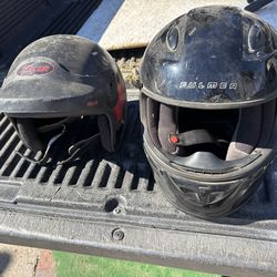 Motorcycle helmets, adult and junior