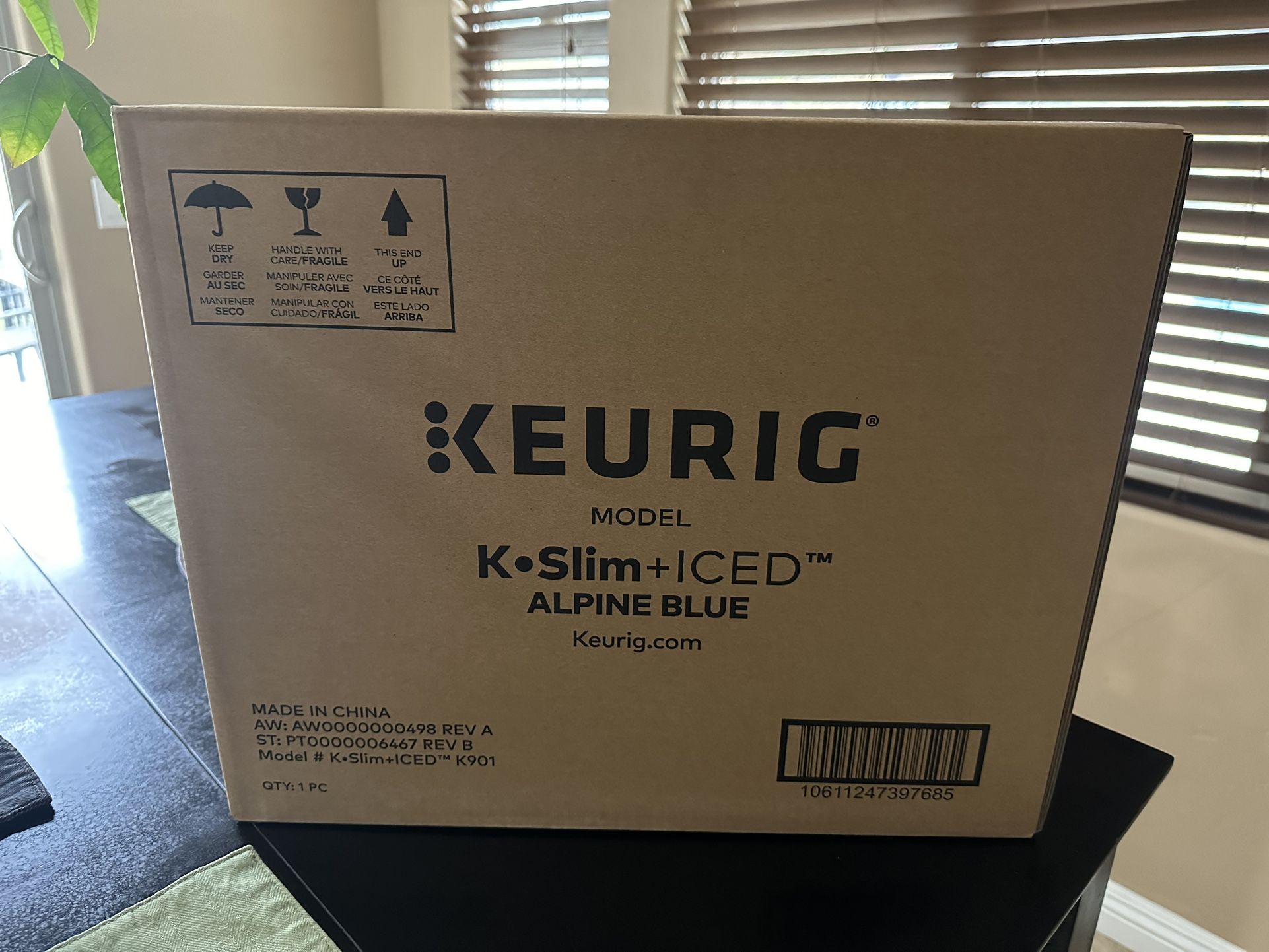 BRAND NEW! Keurig K-Slim + ICED Single Serve Coffee Brewer Alpine Blue