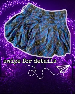 Blue Plaid Miniskirt