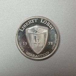 1978 Half Ounce Liberty Lobby Andrew Jackson .999 Fine Silver Round