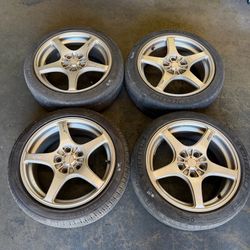 Enkei RP03 Wheels with Tires 17x7 +45 5x114.3 Authentic